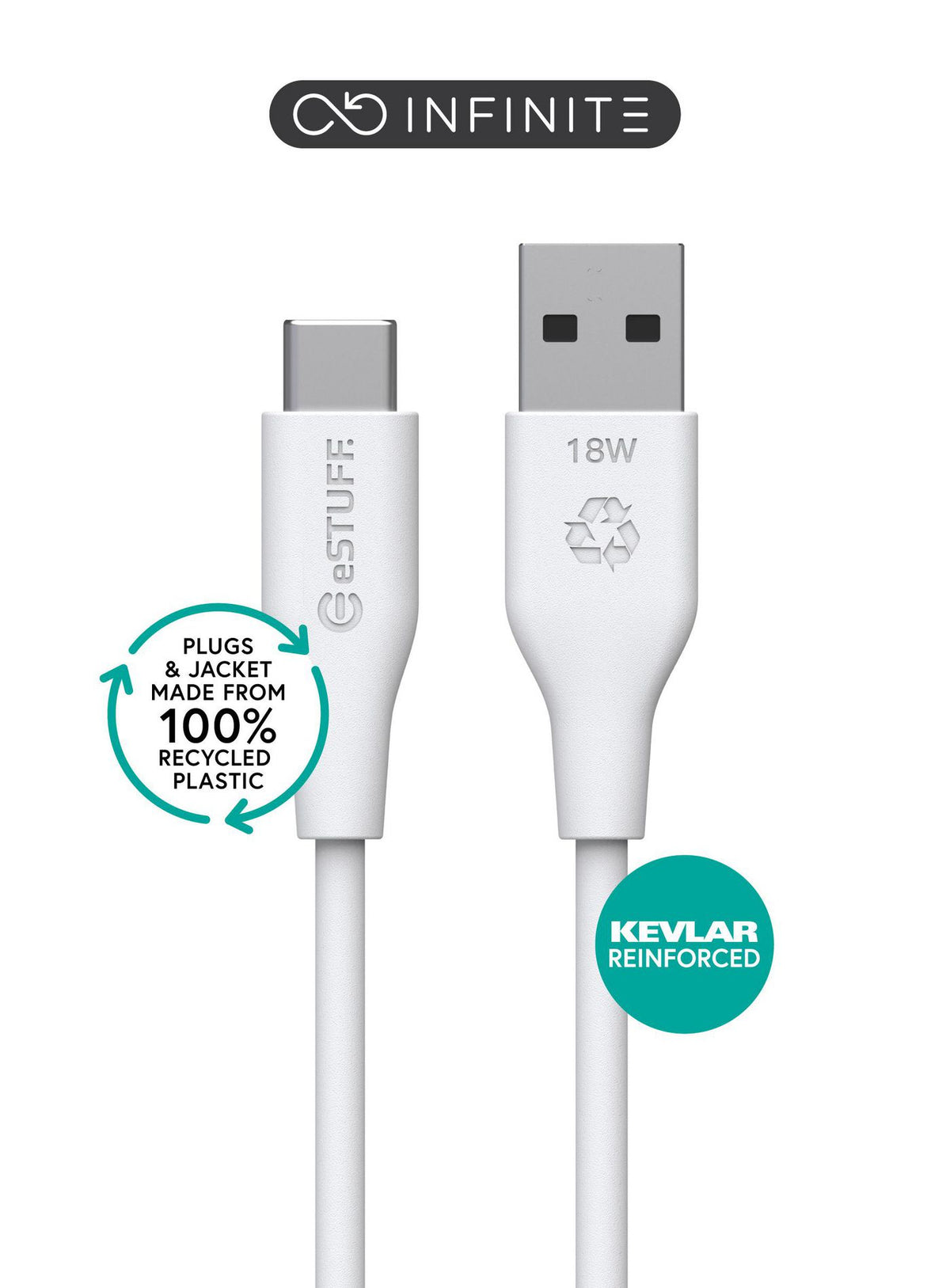 eSTUFF INFINITE (GRS) USB-C to USB-A