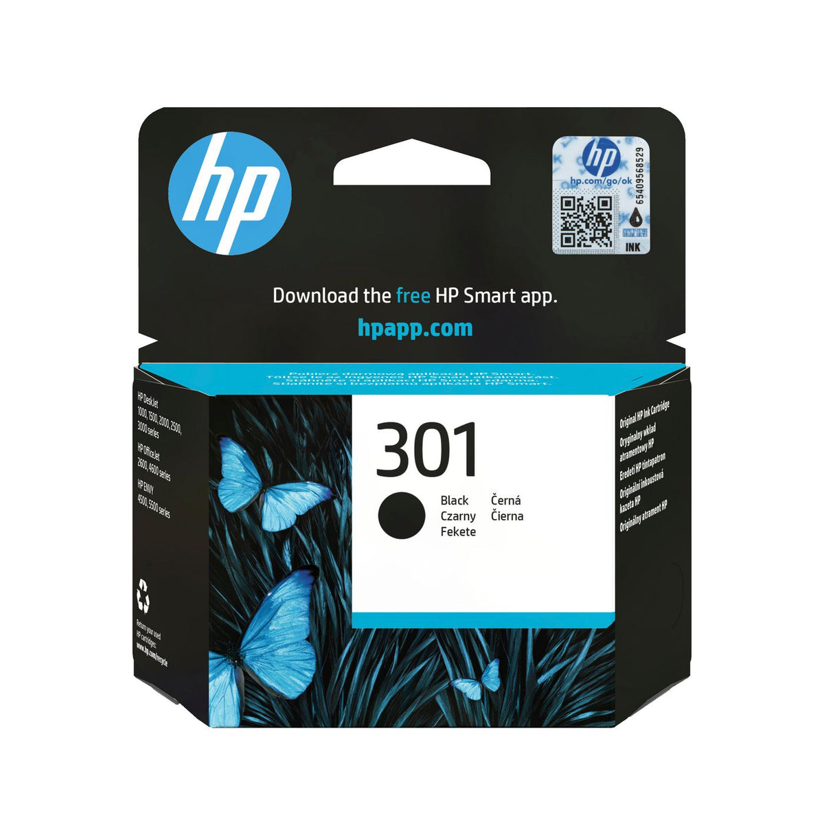 HP Ink Black Cartridge No. 301
