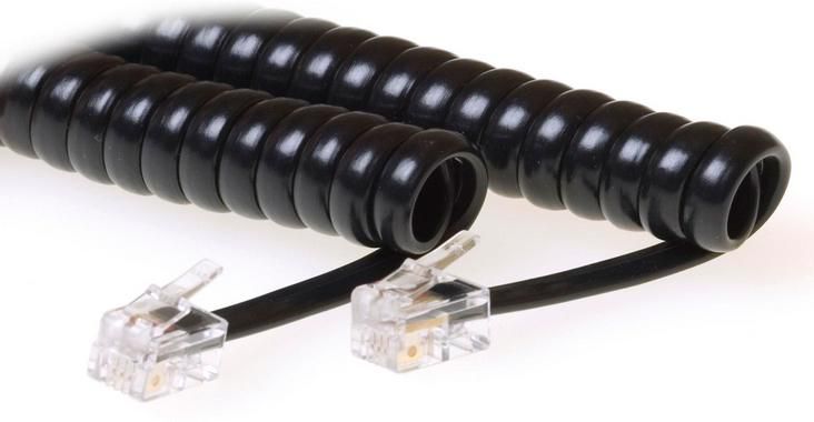 MicroConnect RJ10-RJ10 4M M/M Black