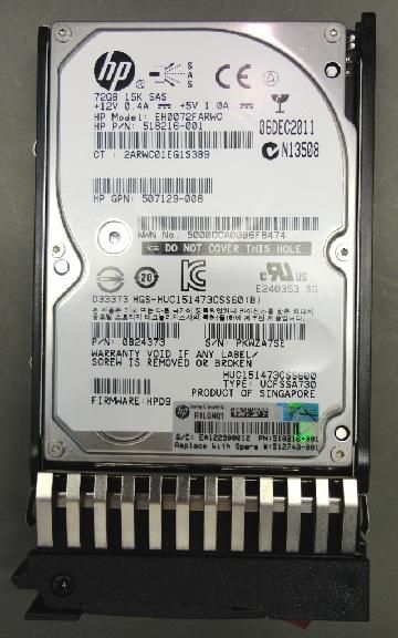 Hewlett Packard Enterprise SAS 72G 2,5 Inch DP