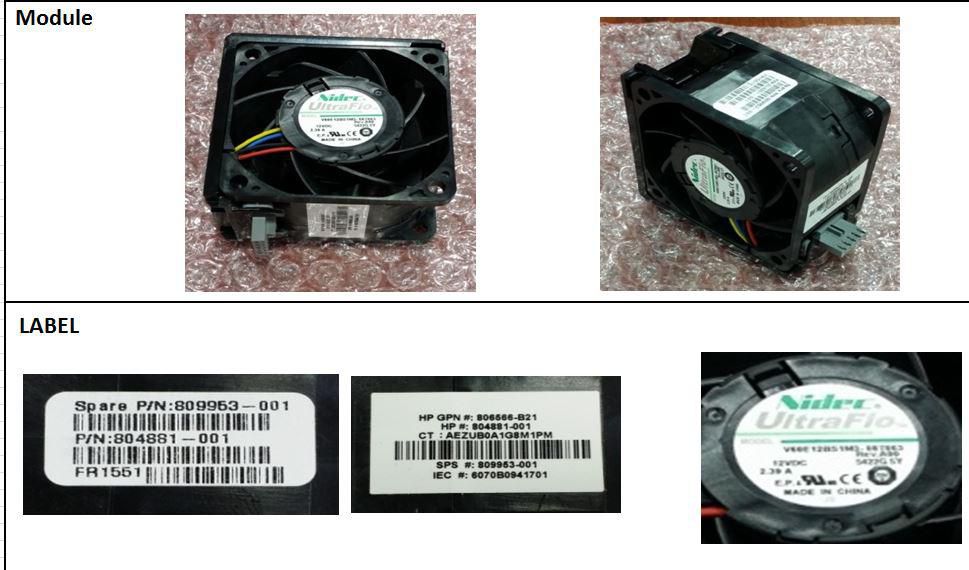 Hewlett Packard Enterprise Fan module assembly