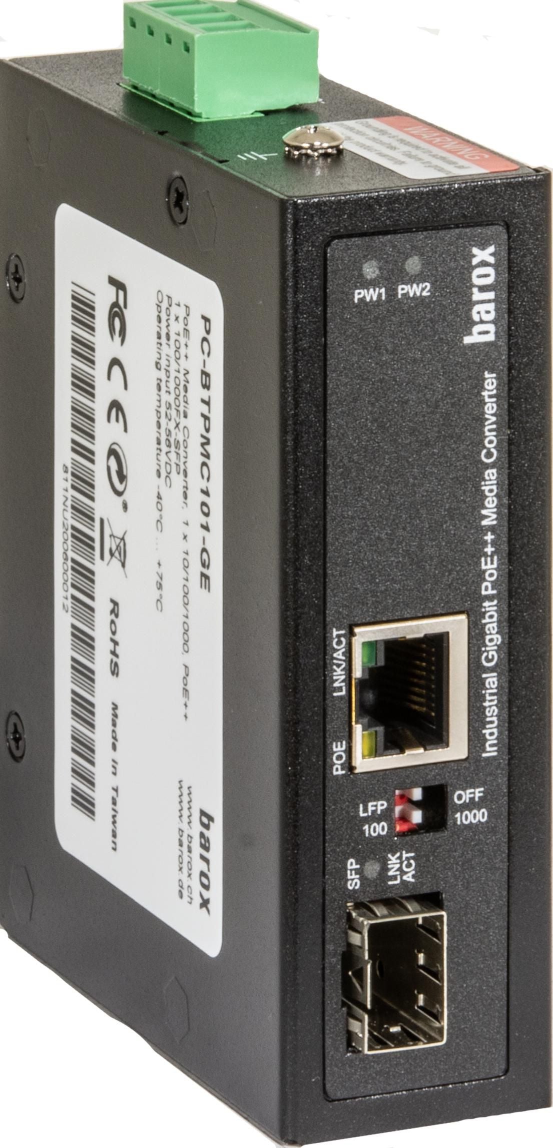 Barox Media converter for DIN rail,