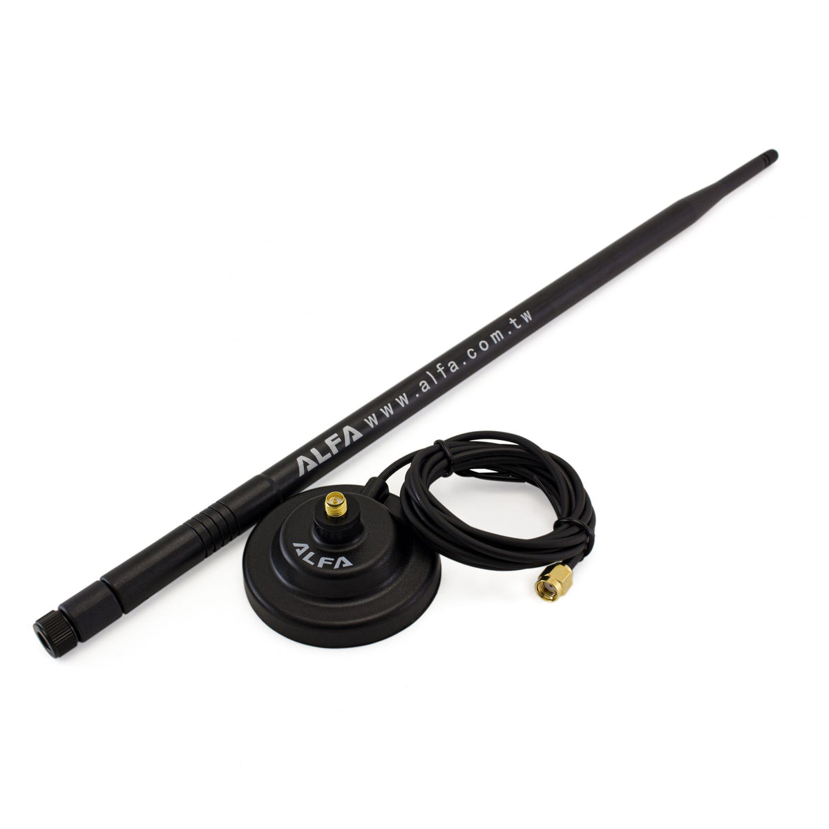 Alfa Network Alfa 2.4GHz Dipole Antenna 9dBi Magnet Base RP-SMA Male ARS-N19M