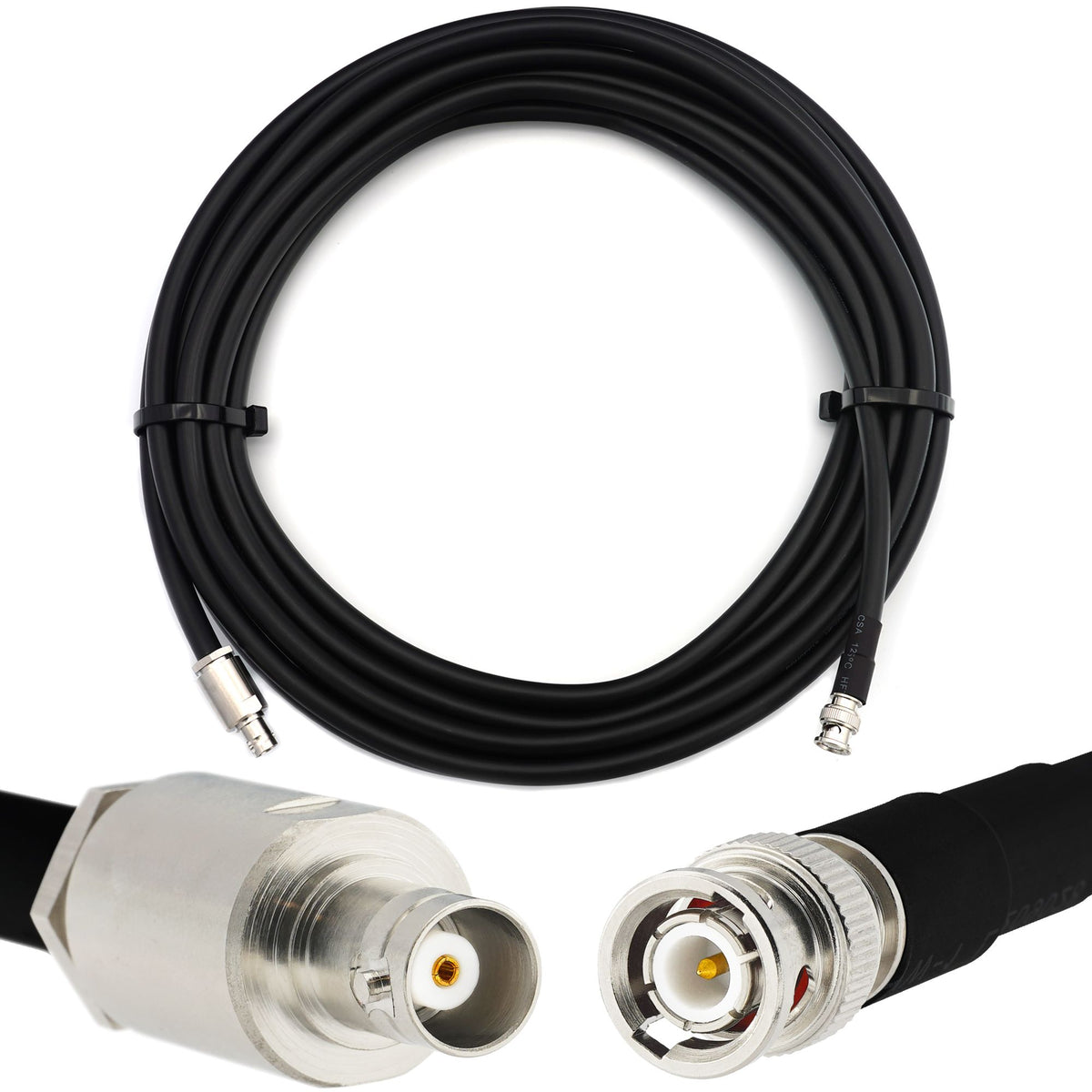 Rangeful BNC Male to BNC Female 2m Flexible Coaxial Cable — LMR400 UF UltraFlex equivalent HF400-BNCM-BNCF-2