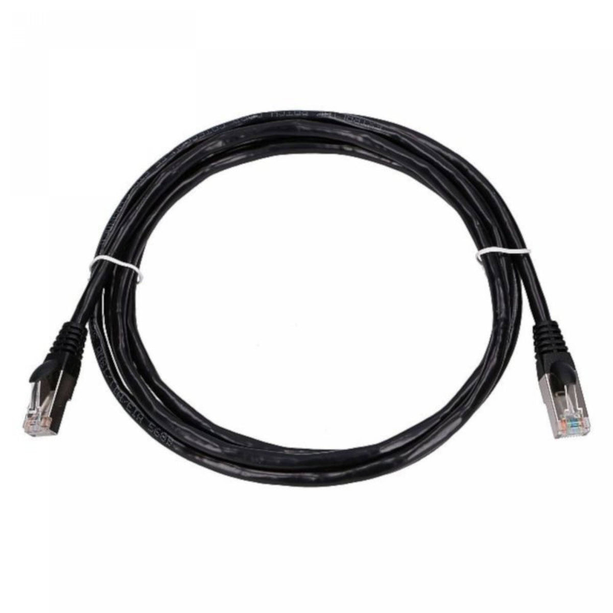 OEM Foiled Patch Cable FTP Cat5e 1m black CAT5E1-FTP