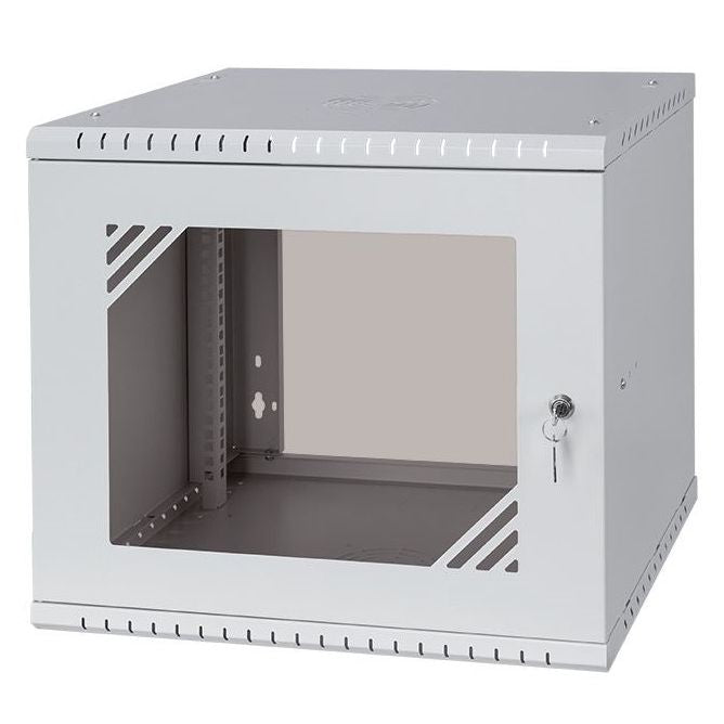 Stalflex Rack Cabinet 19" 9U, 450mm, Glass Door, Gray RC19-9U-450GG