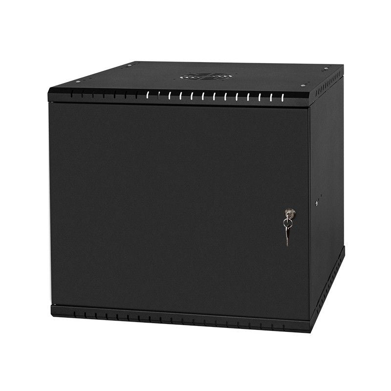Stalflex Rack Cabinet 19" 9U, 450mm, Metal Door, Black RC19-9U-450MB