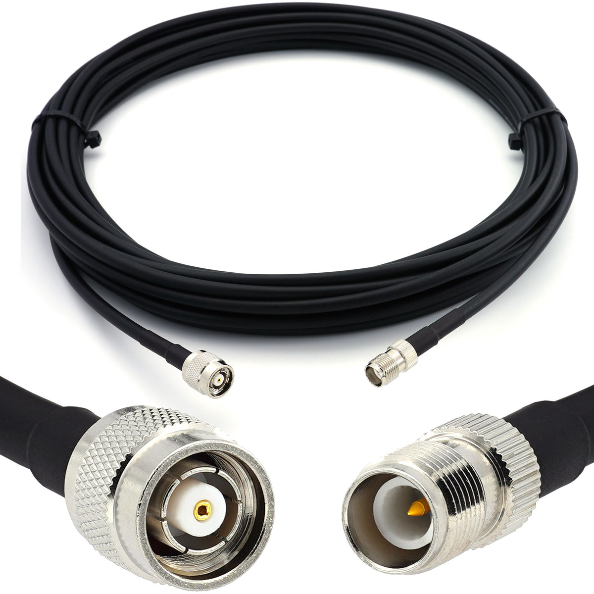 Rangeful RP-TNC Male to RP-TNC Female 3m Coaxial Cable — HF240 (LMR240 equivalent) HF240-RPTNCM-RPTNCF-3