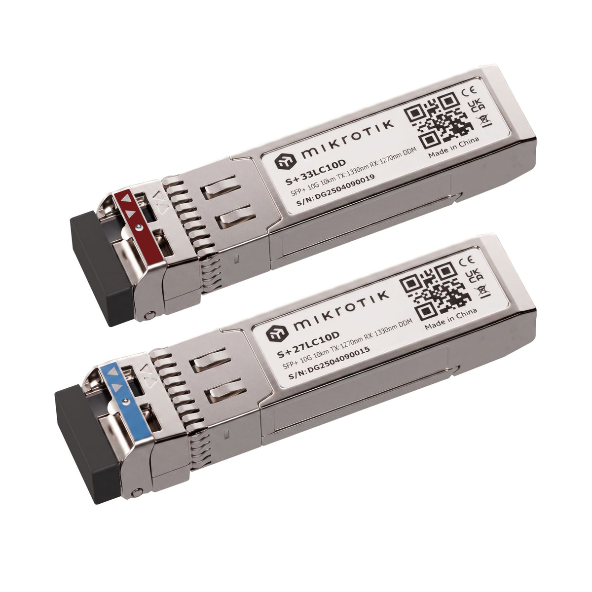 MikroTik 10G Single-Mode SFP+ Module Pair, 10 km S+2733LC10D
