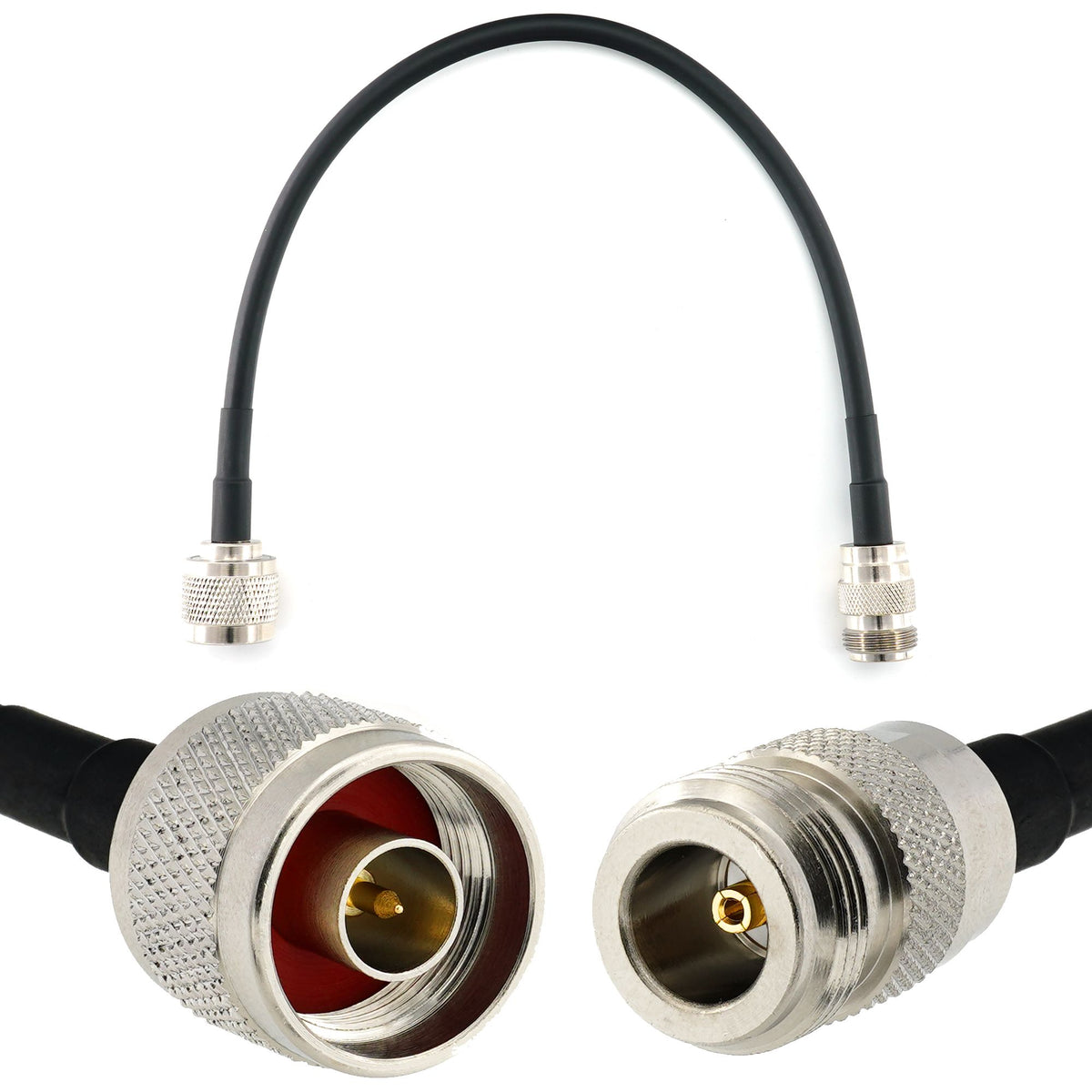 Rangeful N Male to N Female 30cm Coaxial Cable — HF240 (LMR240 equivalent) HF240-NM-NF-0.3