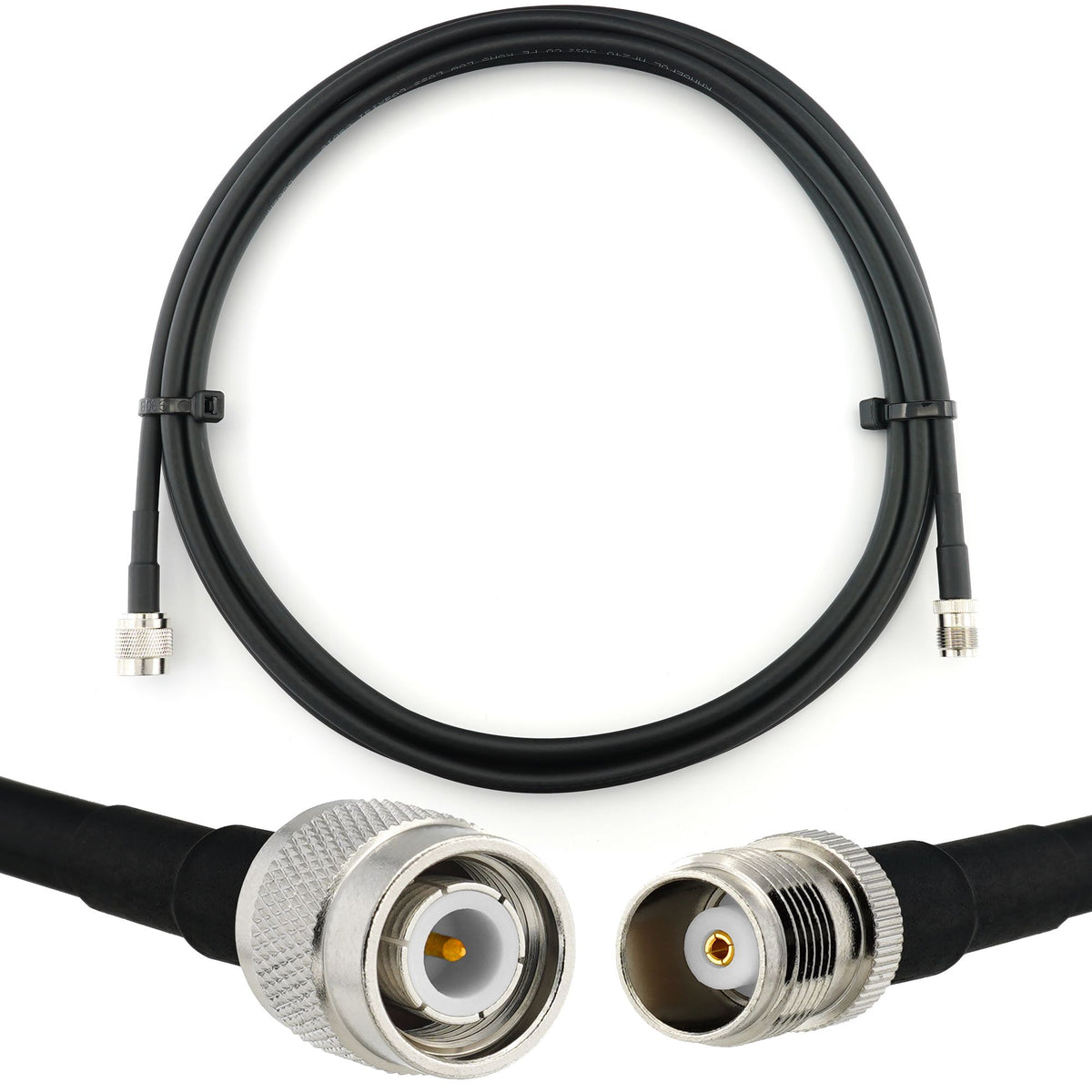 Rangeful  TNC Male to TNC Female 1m Coaxial Cable — HF240 (LMR240 equivalent) HF240-TNCM-TNCF-1