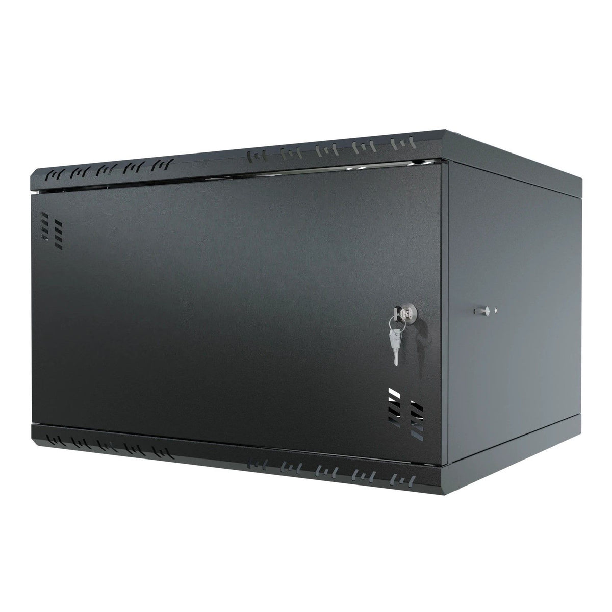 Stalflex Rack Cabinet 19" 6U, 450mm, Metal Door, Black S-RC19-6U-450MB