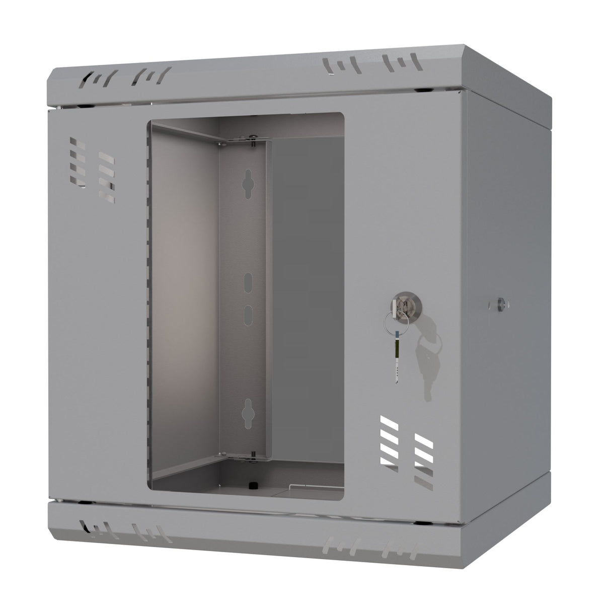 Stalflex Rack Cabinet 10" 6U, 300mm, Glass Door, Gray S-RC10-6U-300GG