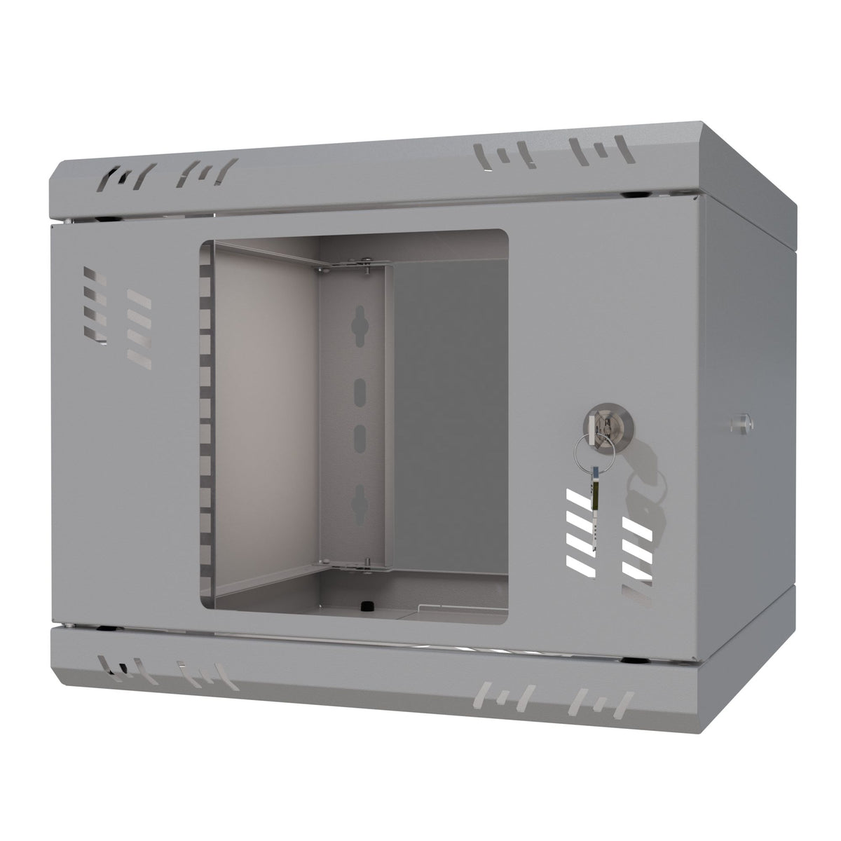 Stalflex Rack Cabinet 10" 4U, 300mm, Glass Door, Gray S-RC10-4U-300GG