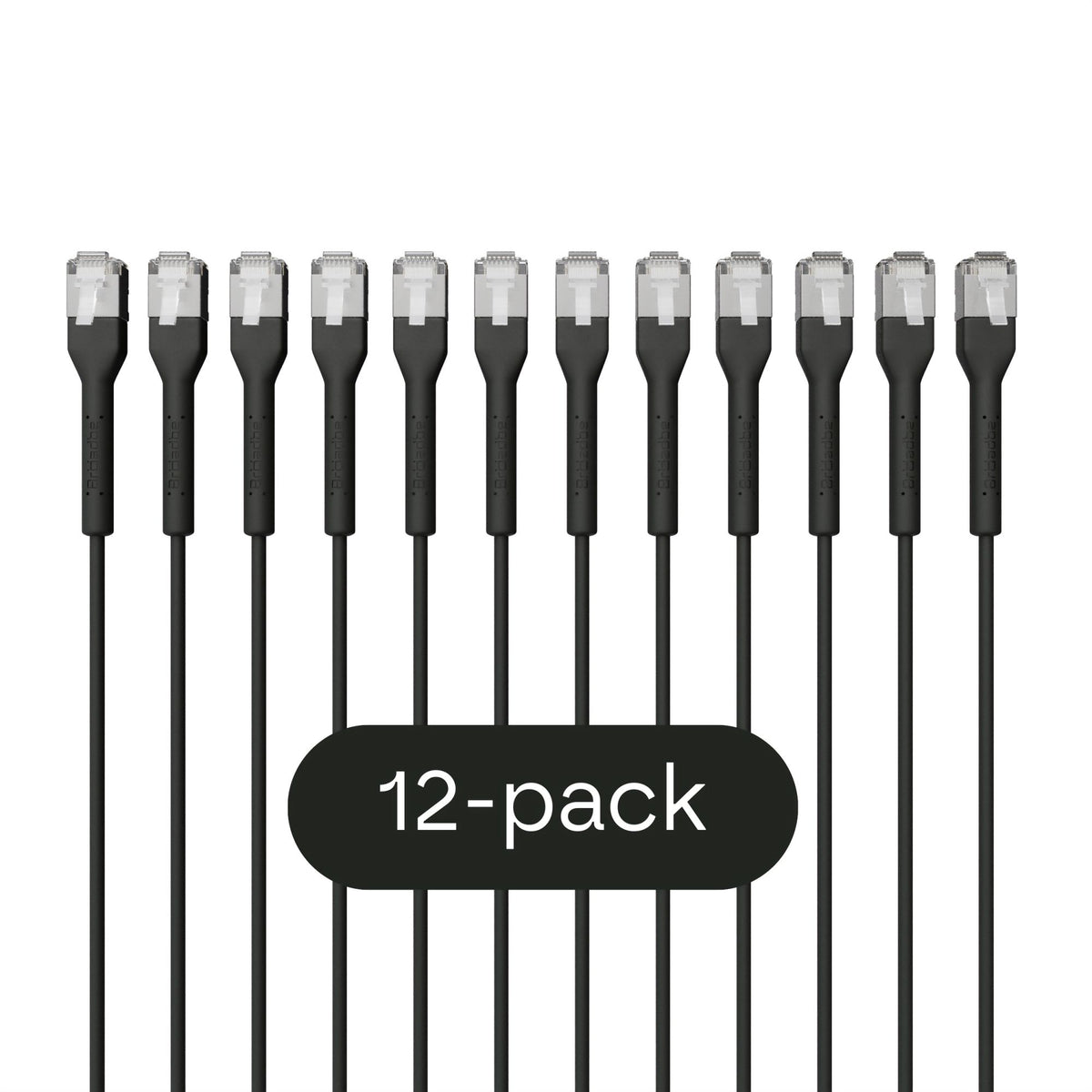 Broadbe Slim Patch Cable 10G Black 3m 12-pack BTP-I32C6A-BK-3M-12