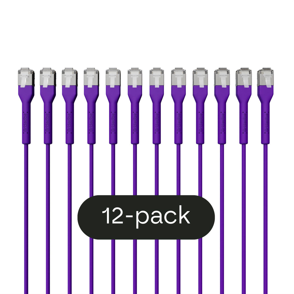Broadbe Slim Patch Cable 10G Purple 3m 12-pack BTP-I32C6A-PR-3M-12