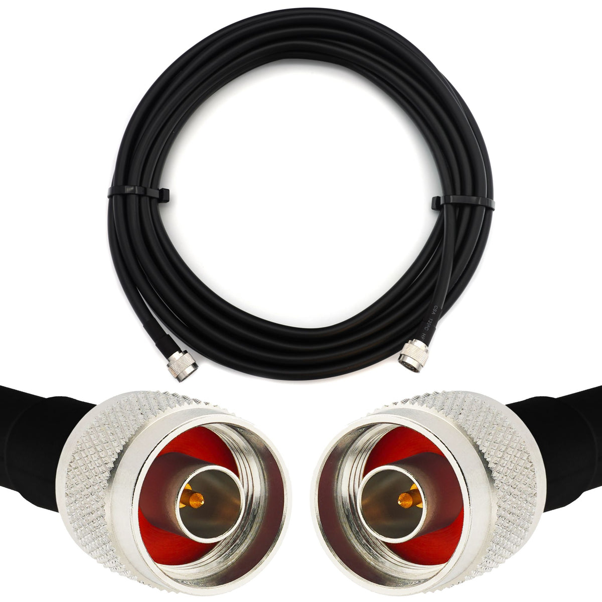 Rangeful N Male to N Male 20m Flexible Coaxial Cable — LMR400 UF UltraFlex equivalent HF400-NM-NM-20