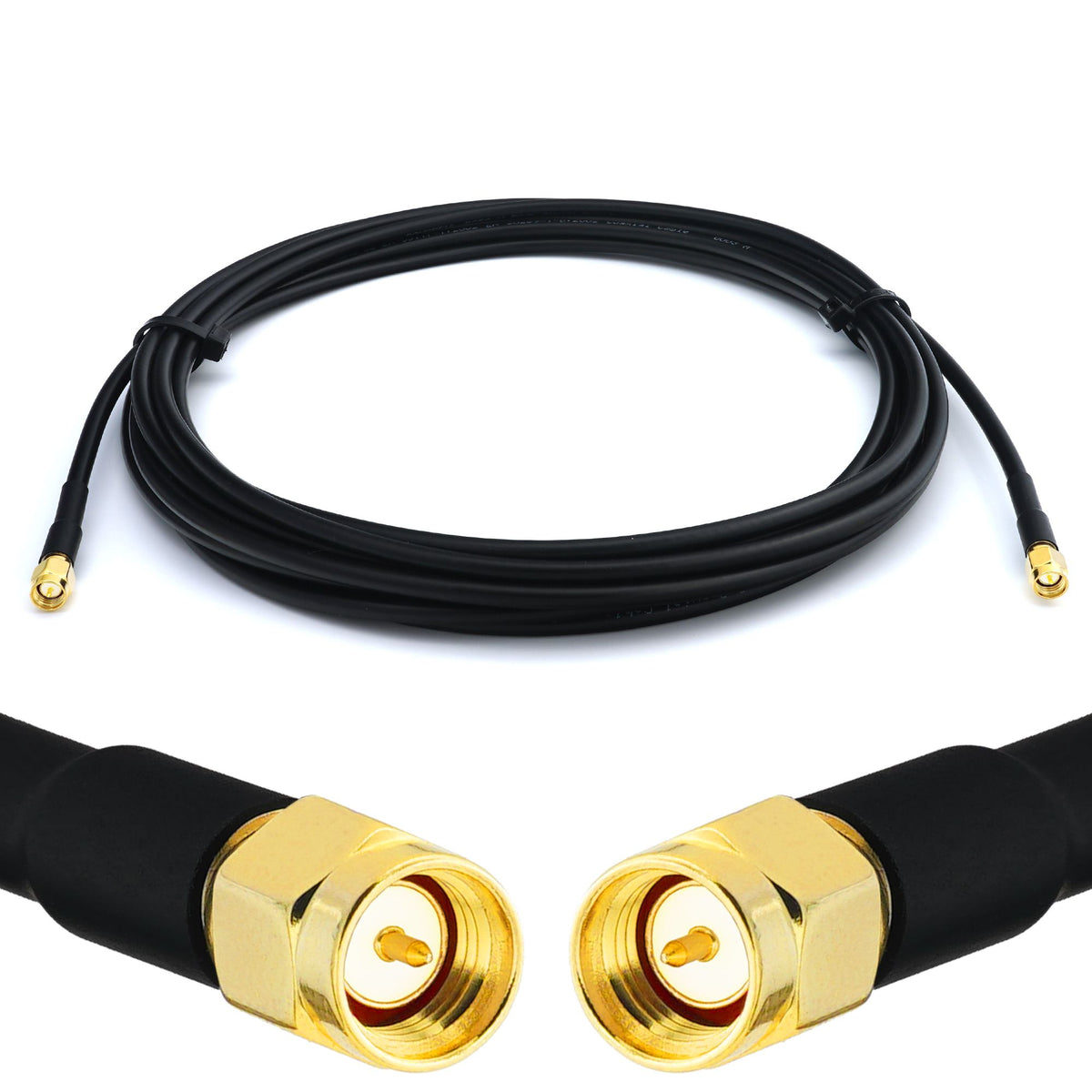 Rangeful SMA Male to SMA Male 5m RG58/U Coaxial Cable RG58-SM-SM-5