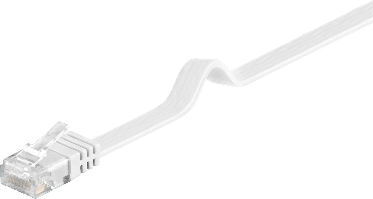 MicroConnect U/UTP CAT6 0.50M White Flat
