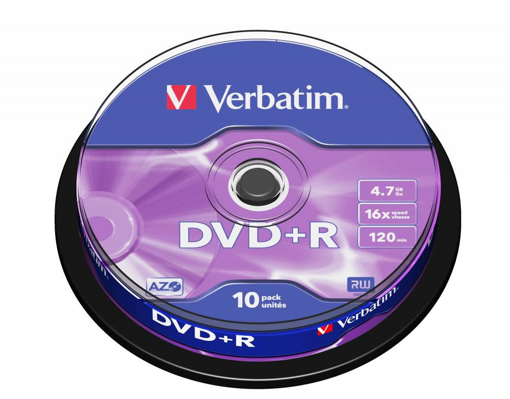 Verbatim DVD+R  16X 4.7GB Branded