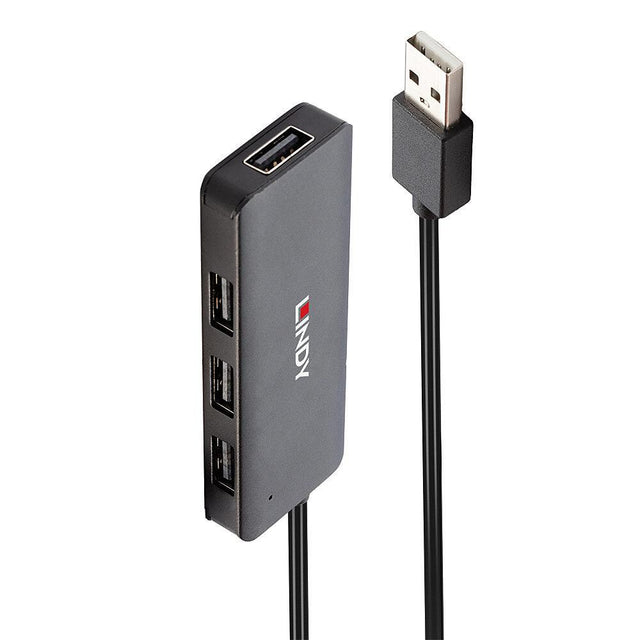 Lindy 4 x USB 2.0, 480 MBit  Black