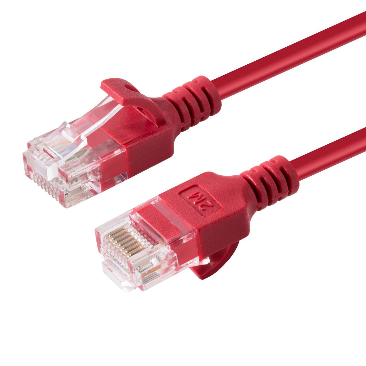 MicroConnect U/UTP CAT6A Slim 0.25M Red