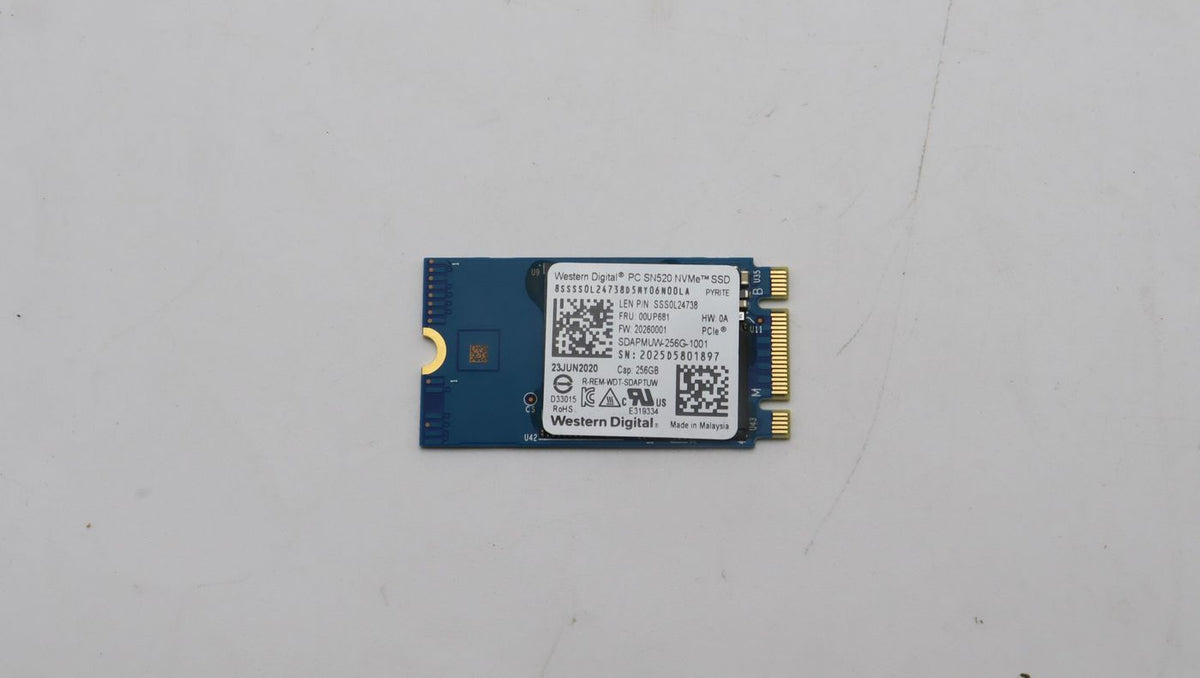 Lenovo 256GB M.2 PCIe NVMe SSD,