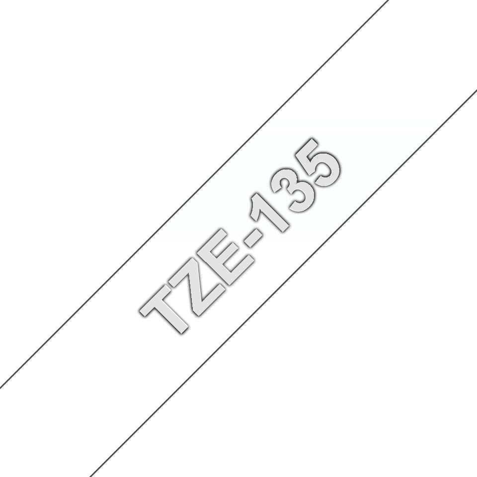 Brother Tape White on Clear 12mm