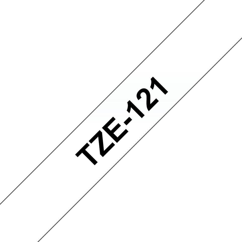 Brother TZE121 9MM BLACK ON CLEAR TAPE