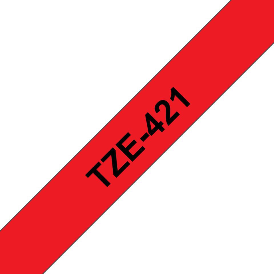 Brother Tape Black on Red 9mm