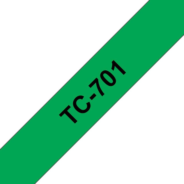 Brother Tape Black On Green 12mm