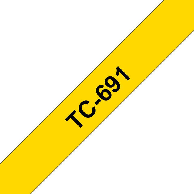 Brother Tape Black On Yellow 9mm