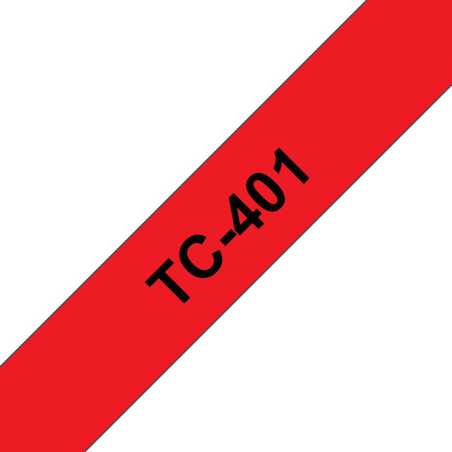 Brother Tape Black On Red 12mm