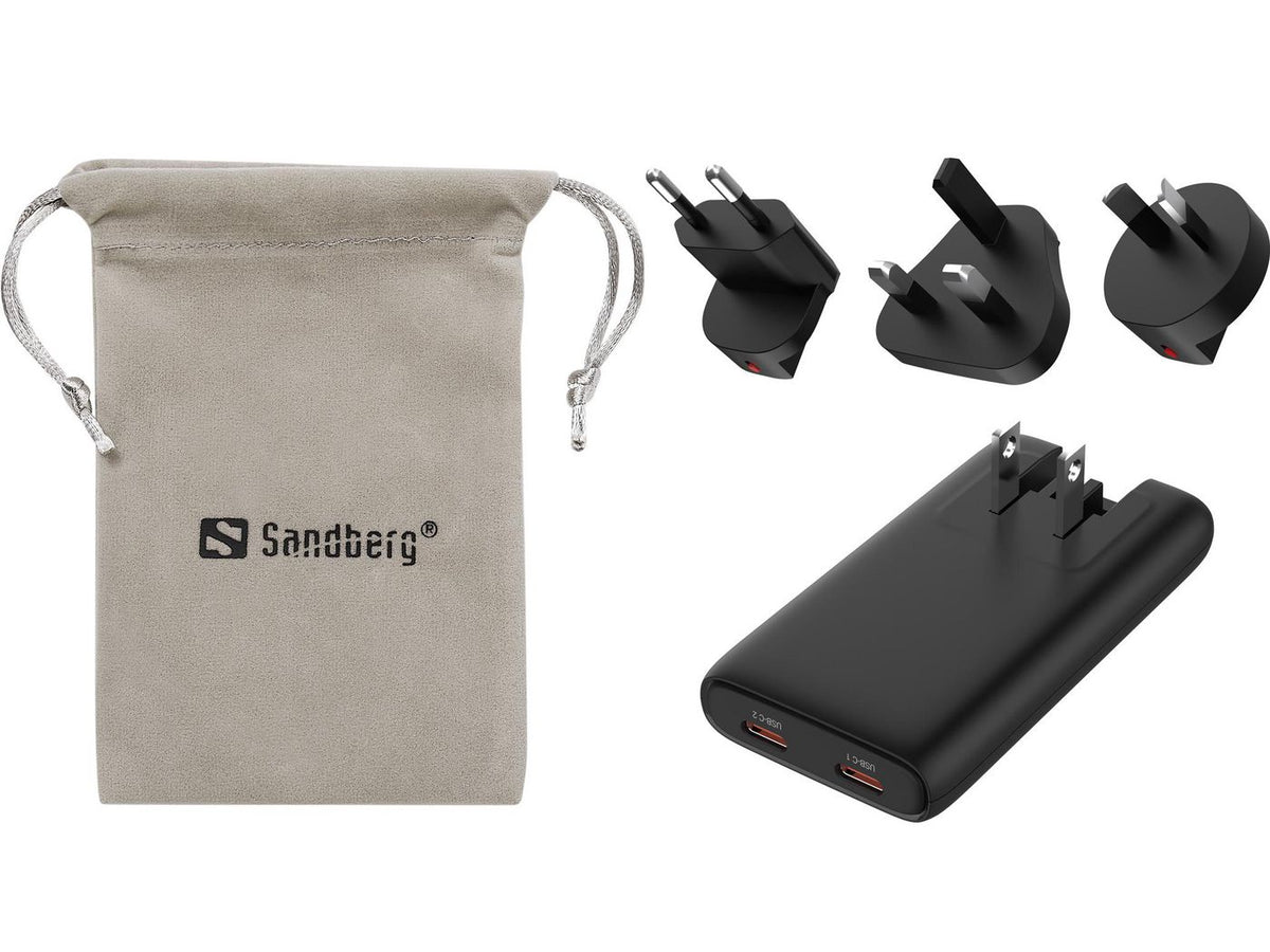 Sandberg 4in1 TravelCharger 65W Black