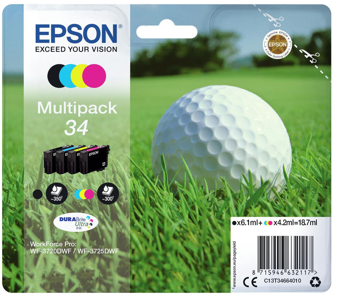 Epson 34 Ink Multipack CMYK Blister