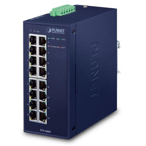 Planet IP30 Industrial 16-Port