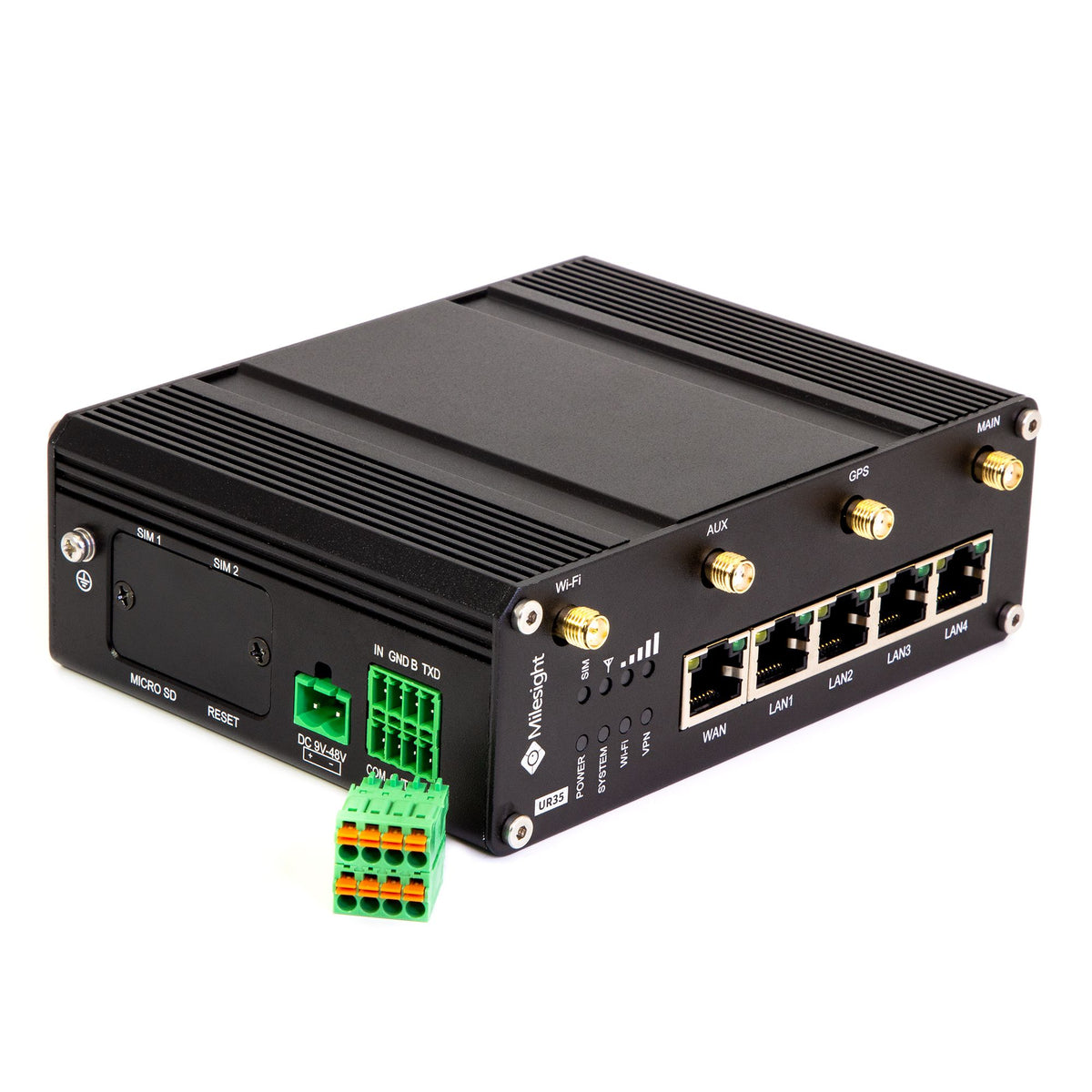 Milesight 4G Industrial Router UR35 Pro WiFi4 GPS PoE UR35-L04EU-G-P-W